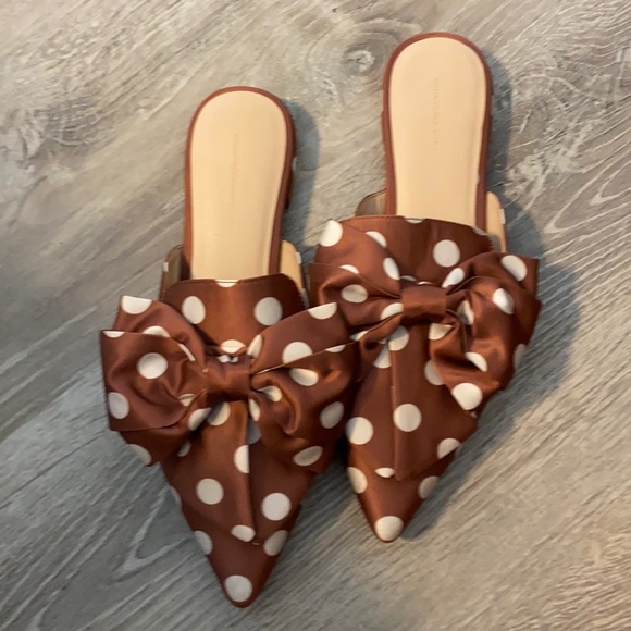 Something Navy Shoes - Something Navy polka dot mules